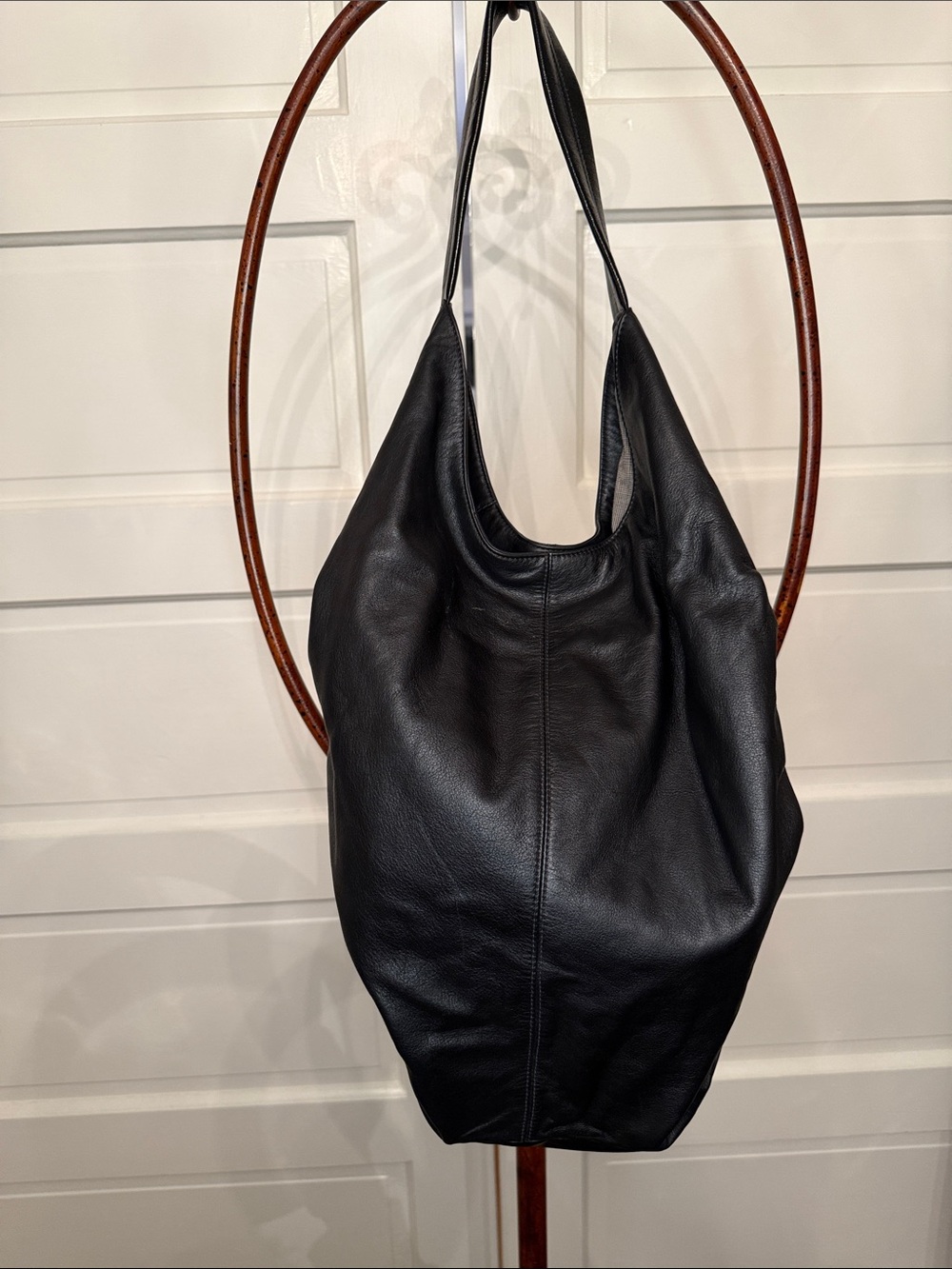 Y2K  Hobo International Black Leather Oversized Slouchy boho Shoulder Ba